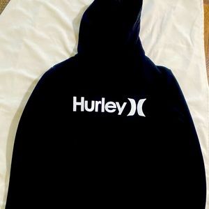 Black Hurley hoodie, boys large, excellent condition